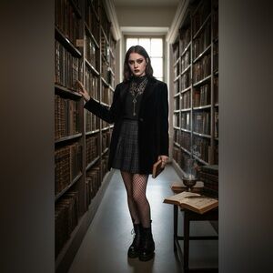 Dark Academia Velvet Blazer | Gothic Whimsical Goth Chic